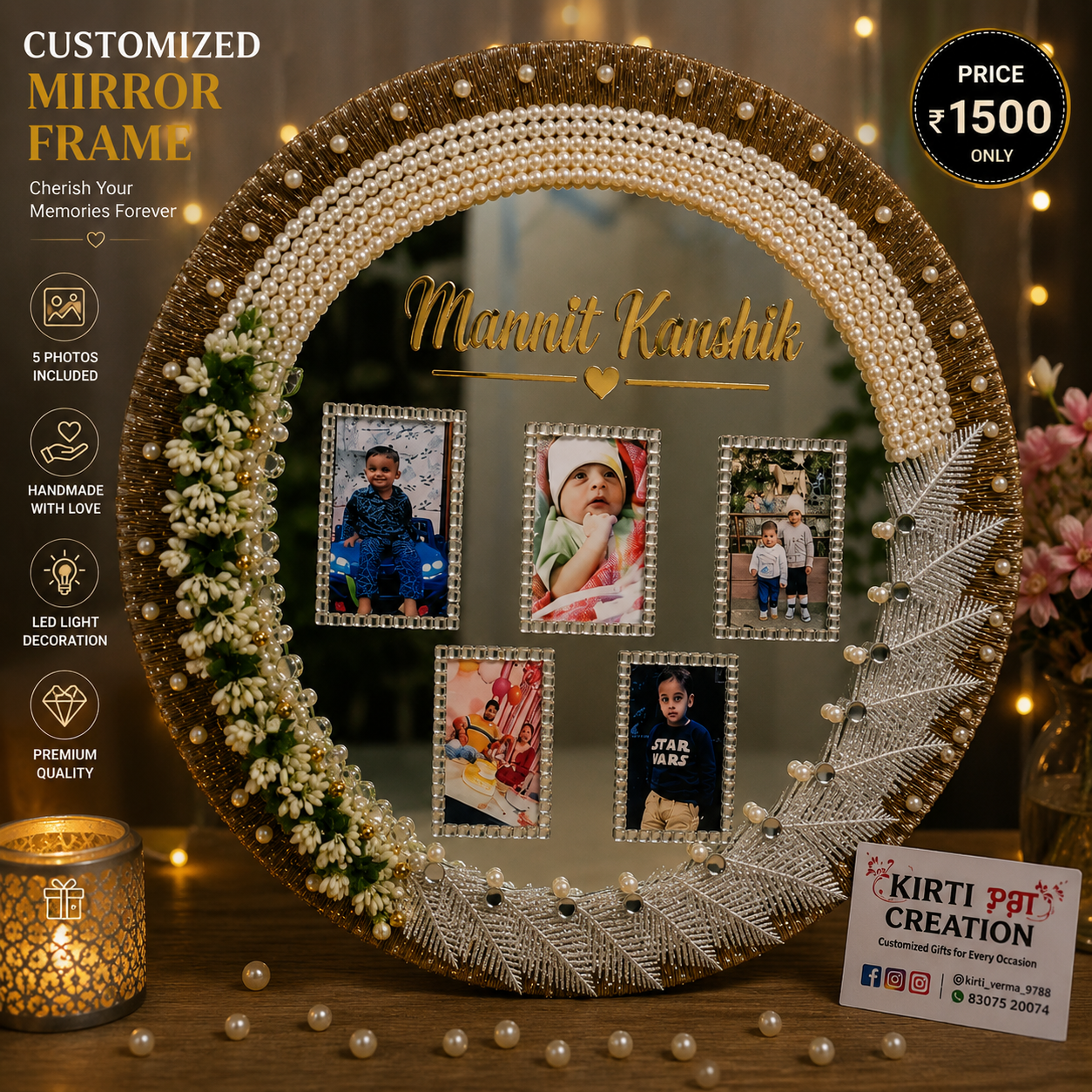Customized Mirror Photo Frame