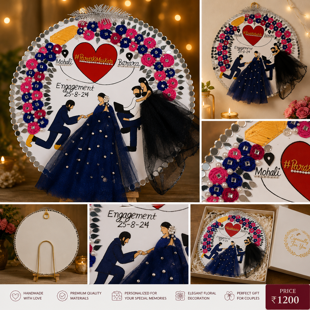 Engagement Couple Hoop Frame (10x10 Inch) – Double Frame