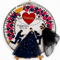 Engagement Couple Hoop Frame (10x10 Inch) – Double Frame