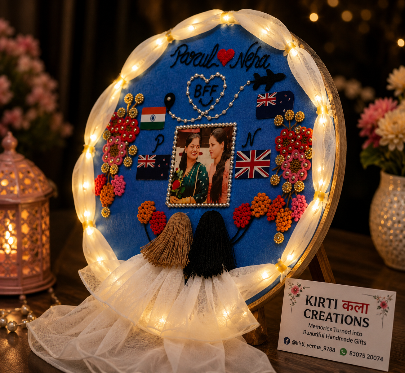 Customized Embroidery Friendship Frame