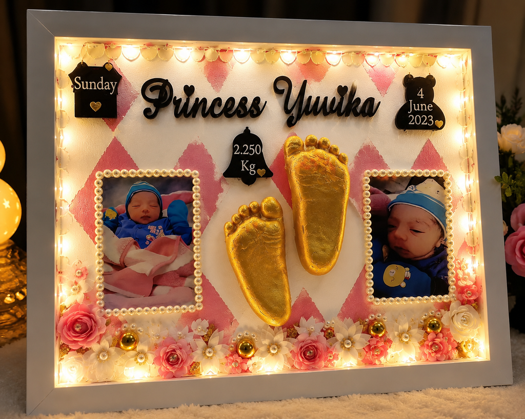 Baby Foot Casting Frame (LED Personalized Memory Frame)